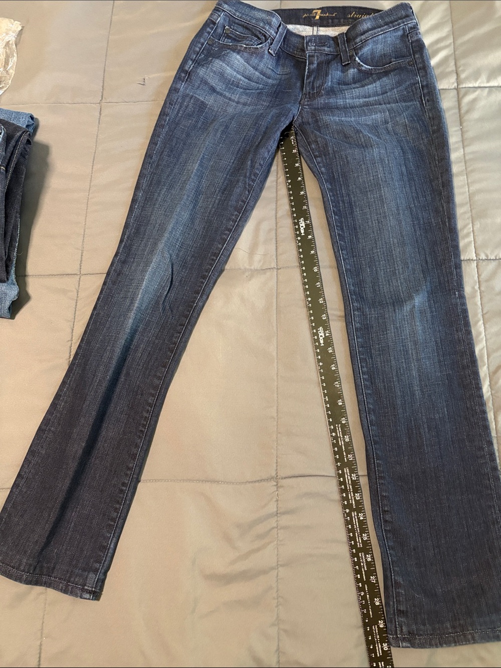 7 For All Mankind Dark Blue Flare Jeans